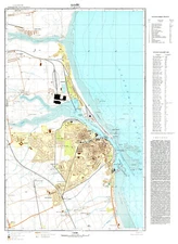 Russian Soviet Military Topographic Maps - BLYTH (UK) 1:10 000, ed.1971, REPRINT