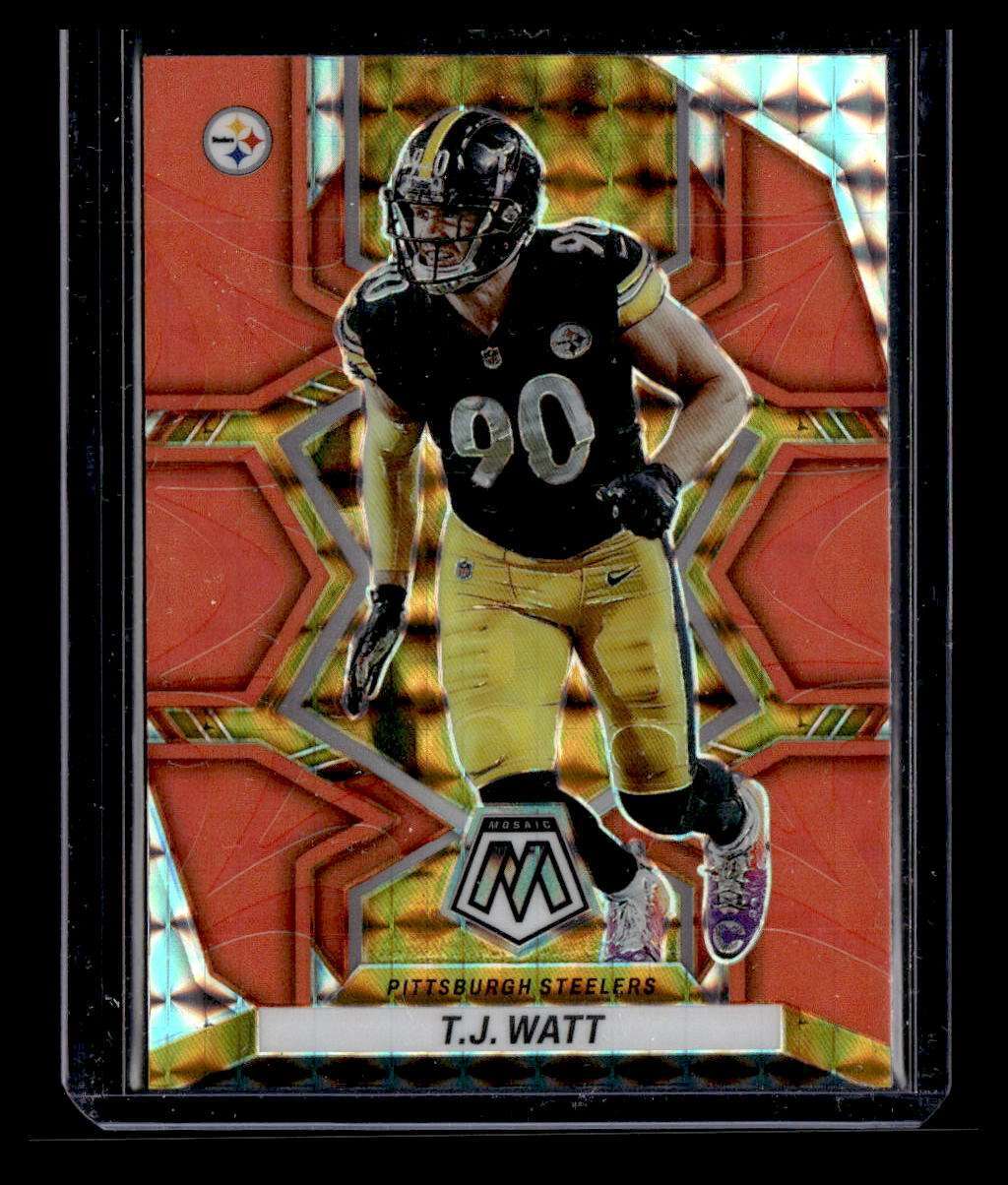 T.J. Watt 2022 Panini Mosaic Reactive Orange Mosaic #167