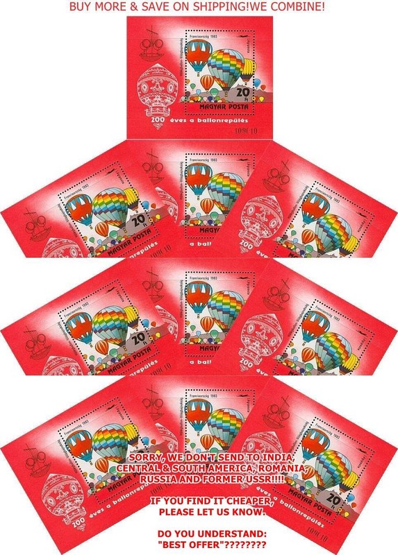 💲 HUNGARY 1983 HOT AIR BALLOONS x20 MNH ** S/S AVIATION 💲 WHOLESALE 💲