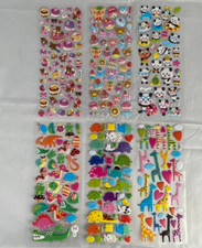 6 Different Sheets 3D Puffy Animal Stickers Bulk Stickers for Girls Boys Kids