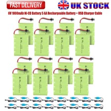 1800mAh 6V Ni-CD Battery 5AA Rechargeable Battery Pack for 1:14 Scale RC Cars UK