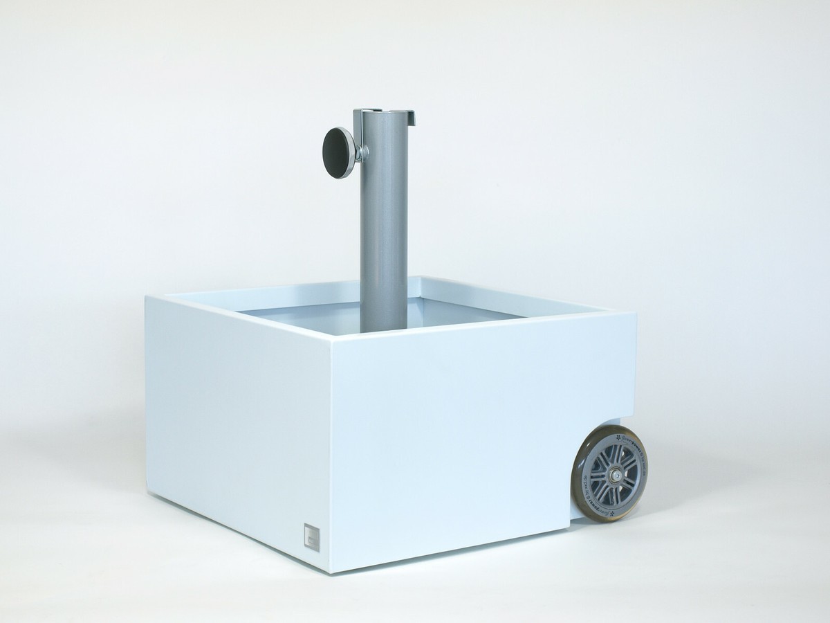 XXD Flowerpower Sonnenschirmständer Bepflanzbar - Grau Mit Rollen 45x45cm