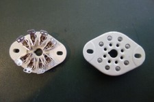 1 EA EF JOHNSON USA VINTAGE 8 PIN CERAMIC VACUUM TUBE SOCKET NOS New Old Stock