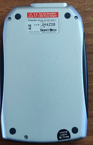 SmartDisk Firelite Model USBFLB40 External HD Gray - Picture 3 of 6