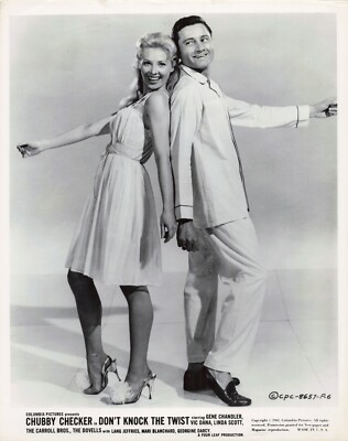 DON'T KNOCK THE TWIST Lot of 2 8x10 Movie Stills Vic Dana Linda Scott