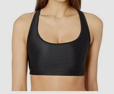  285 Onzie Women's Black Lightweight Stretch Scoop Neck Bridge Bra Size S/M