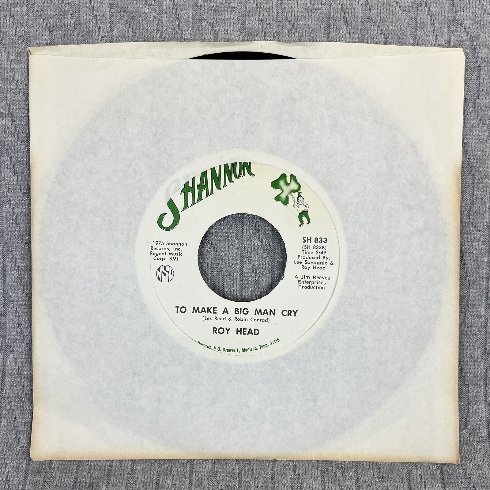 Vintage 45 RPM record Roy head Shannon records country western blues rock roll