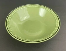 Stonecraft Seminole Serving Bowl Green Dish Japan 9.25" Diam x 2.5" Deep Vtg