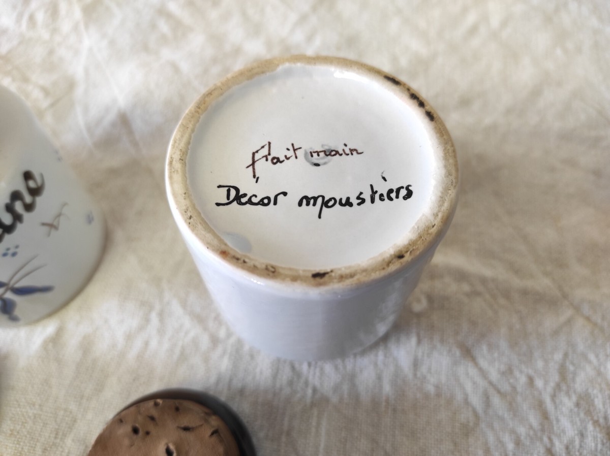 Lot De 3 Pots à épices En Céramique De Moustiers – Marjolaine, Câpres, Thé