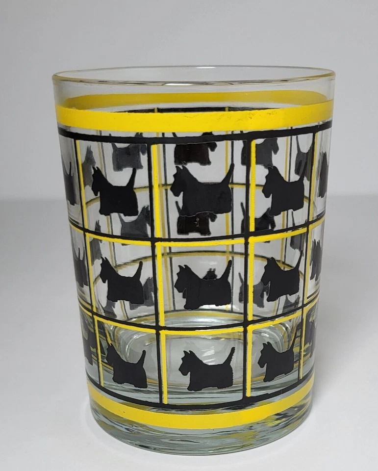 Vidrio Dept 56 Scottie Terrier amarillo negro 8 oz Foto 4 de 4