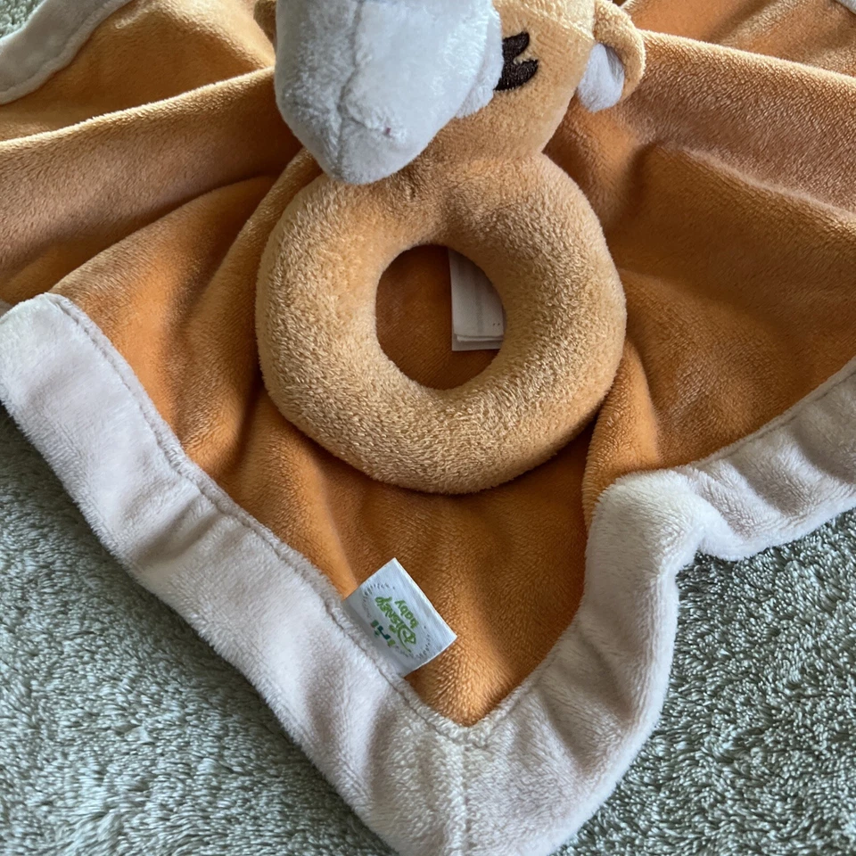 Disney Baby Tigger Orange Beige Rattle Fleece Lovey Security Blanket Toy - Image 3 of 4