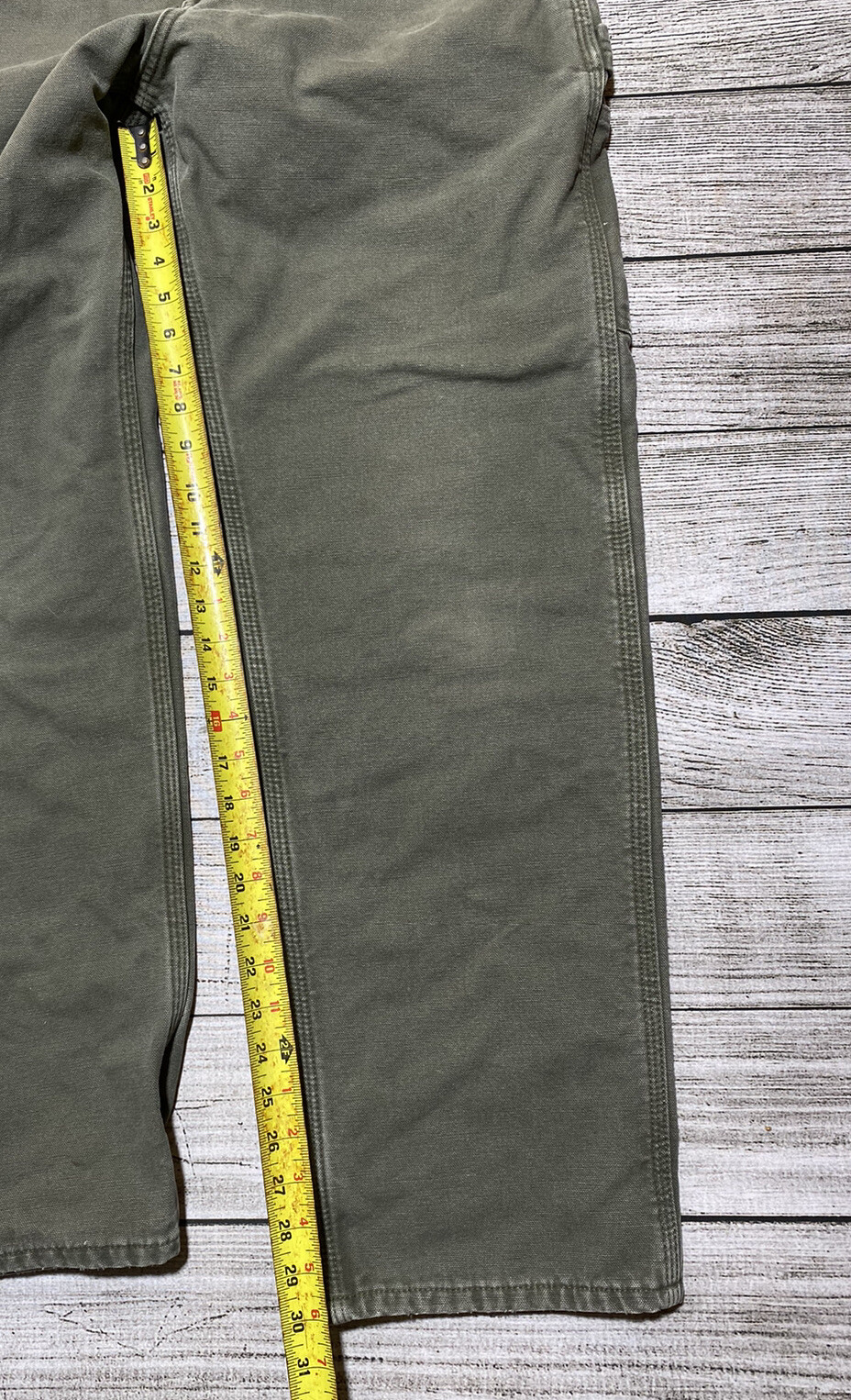 Men’s Carhartt B111 MOS Flannel Lined Canvas Carpenter Pants Size 34X30