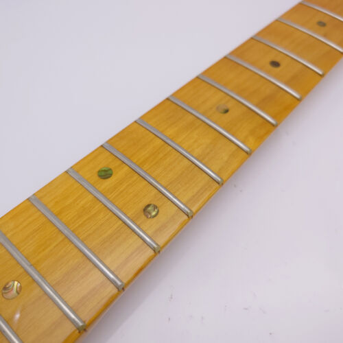 21 Frets Guitar Neck Yellow Canada Maple for Fender Telecaster Electric Guitar - Picture 4 of 10
