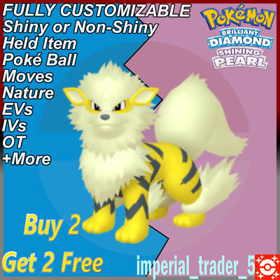 Pokemon Brilliant Diamond & Shining Pearl   Shiny Arcanine   6IV Customizable