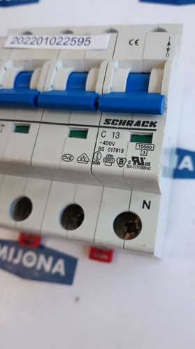Interruptor de circuito SCHRACK C 13 400V BS 017813 POL 5KA 277 480VAC - Imagen 2 de 6