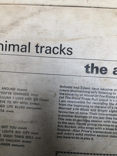 The animals-animal tracks vinyl lp album record 1965 columbia mono -1-1 - Picture 10 of 19
