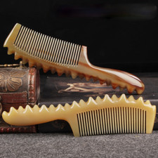 Natural Ox Horn Comb Yak Horn Hair Comb Massage Comb Hair Brush Antistatic