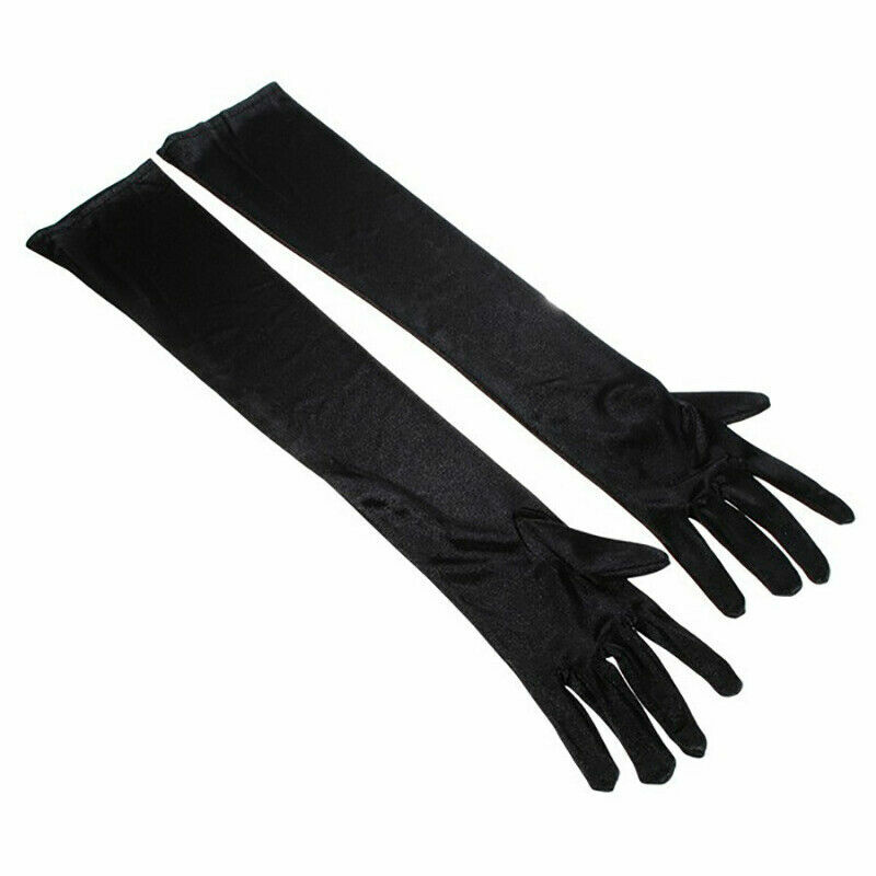 Mode Satin Lange Handschuhe Opera Hochzeit Braut Abend Party Ball Kostüm ..