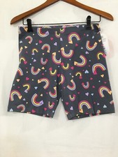 New Wonder Nation Rainbow Hearts Shorts Girls Tough Cotton Gray XL Plus