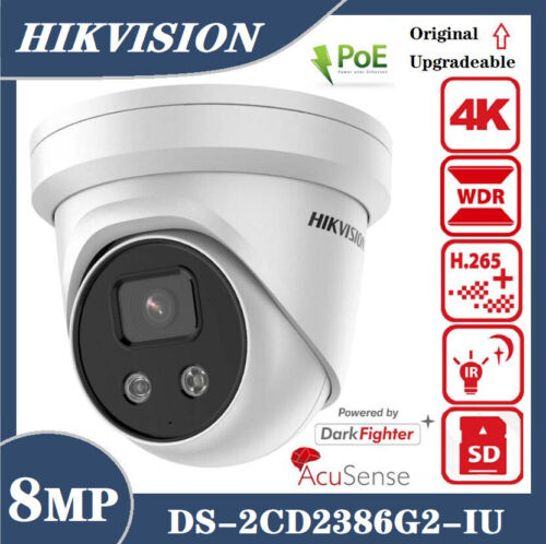 Caméra IP micro intégrée Hikvision DS-2CD2386G2-IU DarkFighter 8 mégapixels 4K AcuSense PoE - Photo 1 sur 10