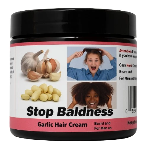 Crema milagrosa para el cabello de ajo. "Crece más fuerte, brilla más naturalmente." "Más fuerte Foto 2 de 4