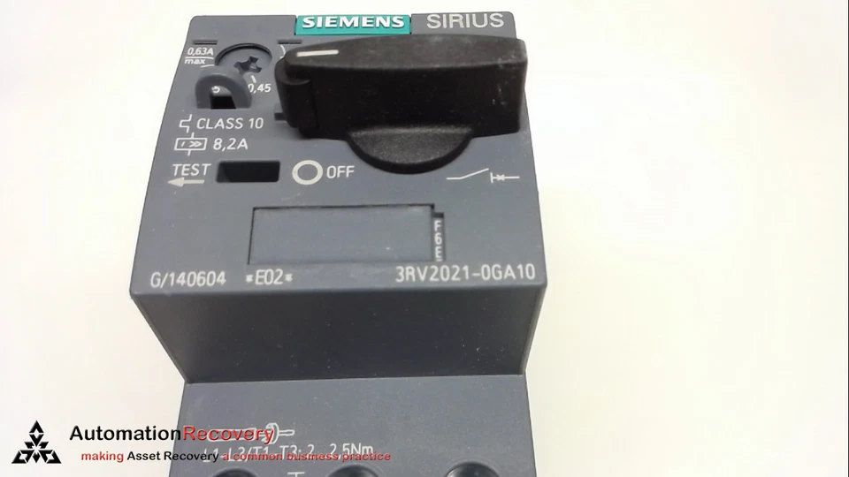 SIEMENS 3RV2021-0GA10, MOTOR CONTROLLER, CATEGORY A, 50/60 HZ, 3 PHASE,  #244026 - Image 4 of 4