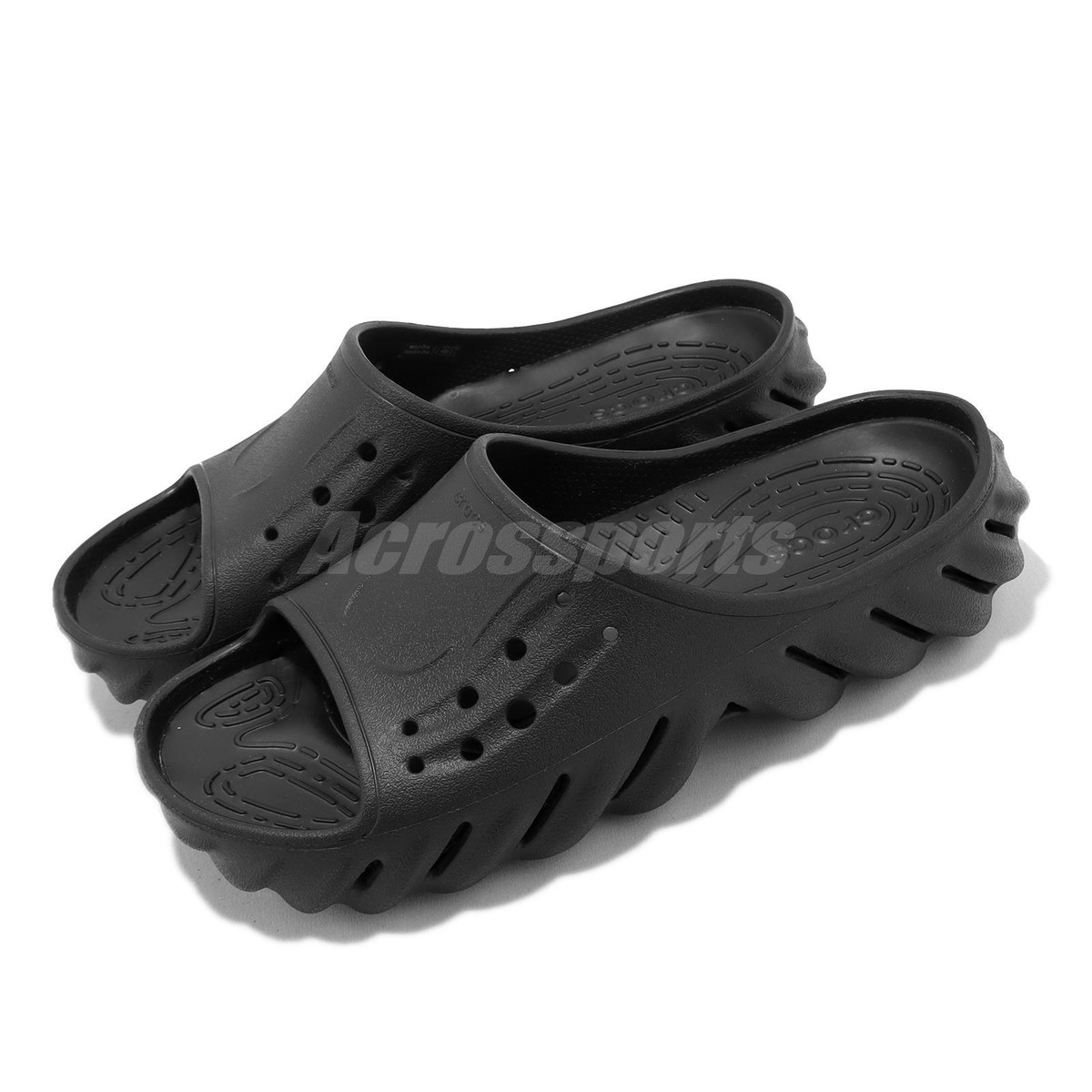 Crocs Echo Slide Black Men Unisex Slip On Casual Sandals Slippers 208170-001