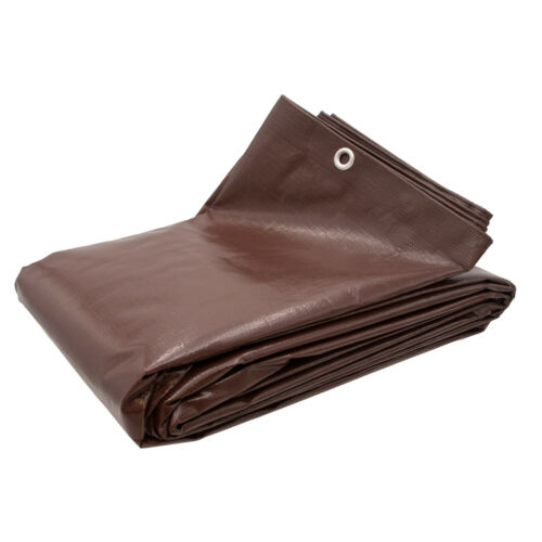 Telone Poli Impermeabile Super Resistente Marrone 20x30 - Copertura Tetto ATV Woodpile - Foto 2 di 5