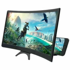 12" 3D Mobile Phone Screen Magnifier HD Video Smartphone Amplifier Stand Bracket