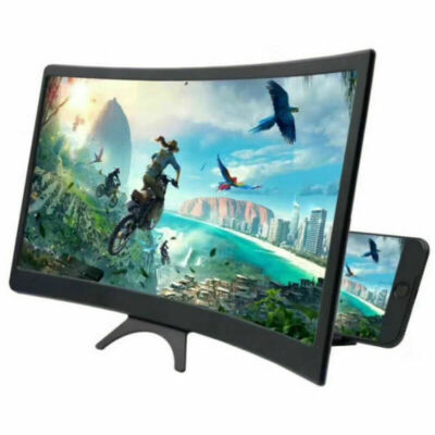 12'' 3D Mobile Phone Screen Magnifier HD Video Smartphone Amplifier Stand Bracket