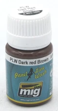 AMMO AMIG-1605 PLW Dark Red Brown [35ml] (Panel Line Wash) Enamel Paint Effects