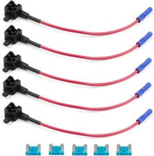 Automotive Car Truck 5-Piece 16 Gauge Add-A-Circuit Fuse TAP Adapter & 5-Piece 1