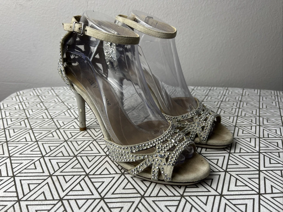 Antonio Melani Women’s Size 7.5 Sparkly Rhinestones Strappy Stiletto Heels - Image 3 of 4