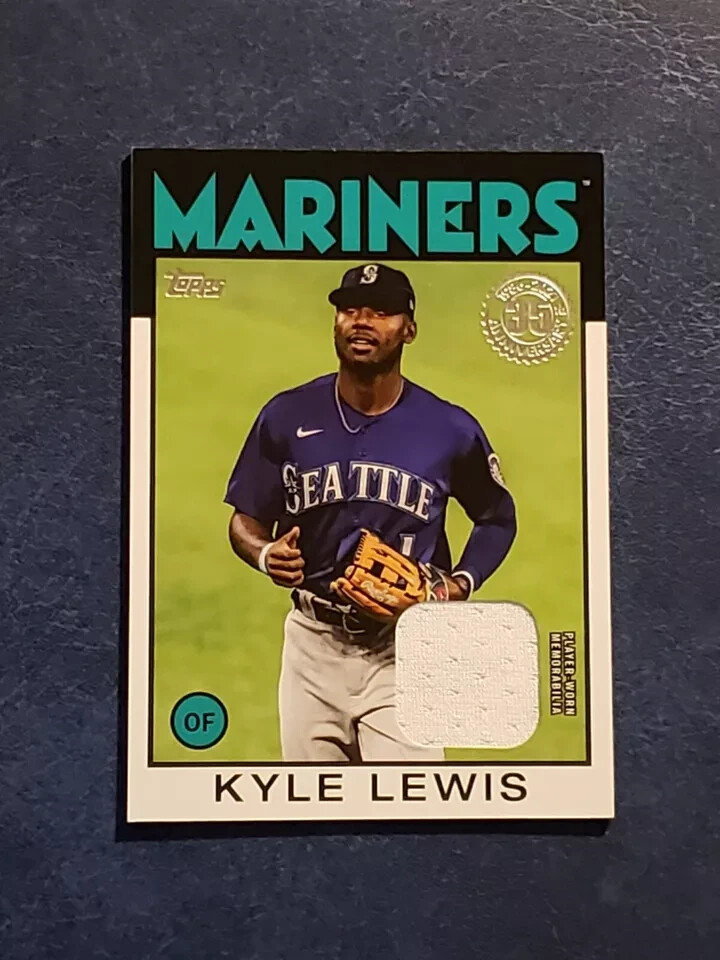 Kyle Lewis 2021 Topps Series 1 1986 86R-KL RELIC Player Worn Memorabilia |  eBay