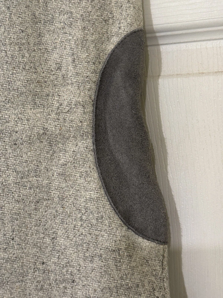 Vintage Egon Von Furstenberg Men's Tweed Sports Jacket Suede Elbow Patch 36 New - Image 3 of 4