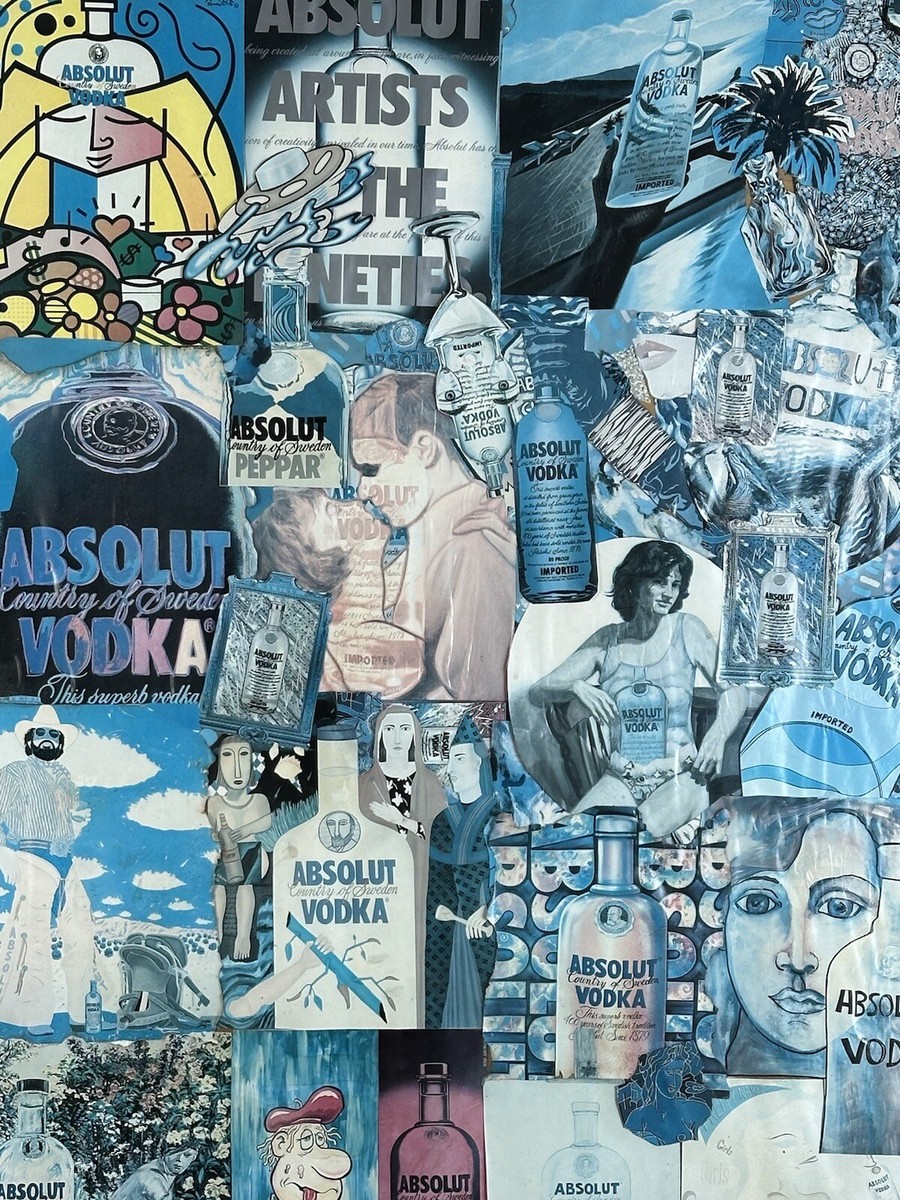 Awesome Vintage Absolut Vodka Original Pop Art Collage Framed