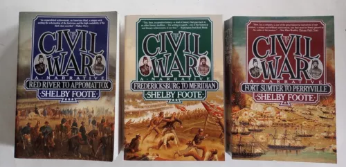 The Civil War: a Narrative - 3 Volume Set by Shelby Foote 1986, Trade pb 
