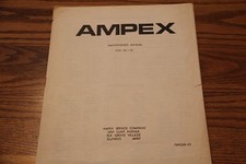 AMPEX AX-50 Operation Manual and Maintenance Manual