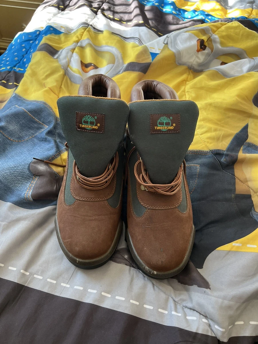 Timberland Field Boots Men's Size .5 Brown Leather Green 'Beef Broccoli' A