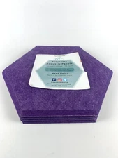 Hexagon Acoustic Panels 4 Pack Room Treatment Sound-Proofing Tiles Purple 12"