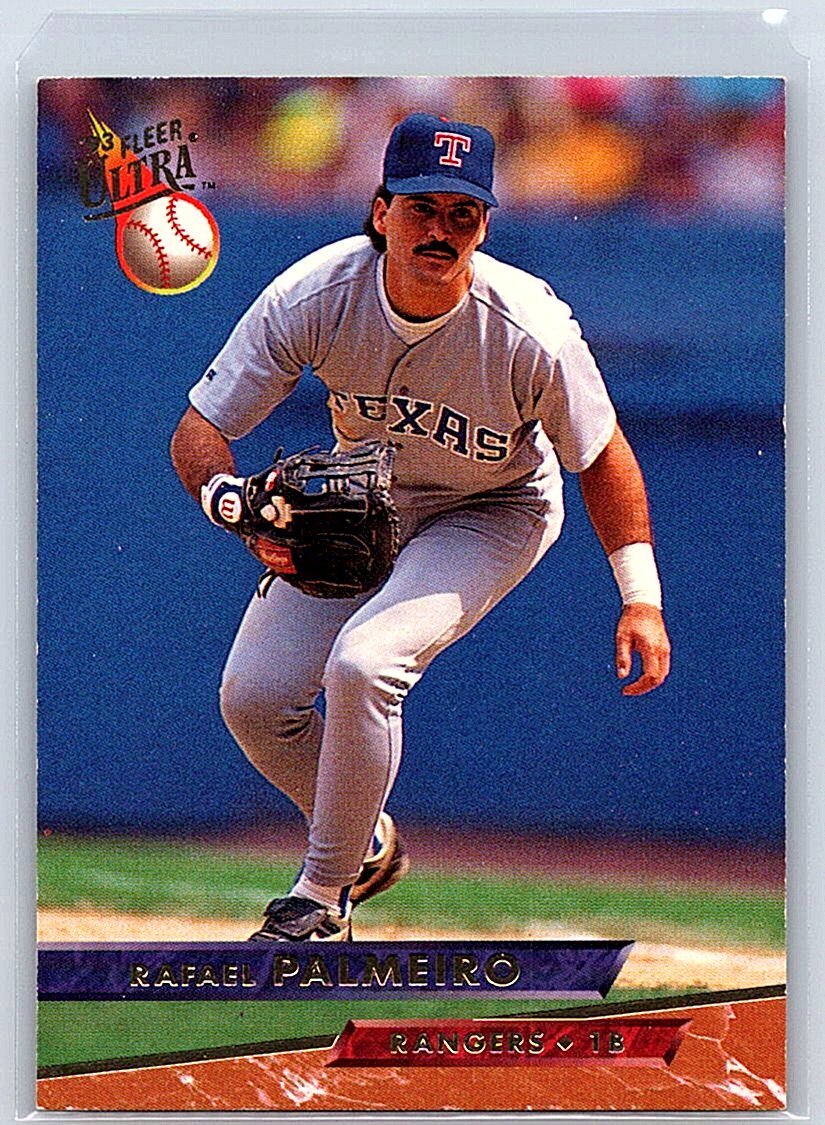 Rafael Palmeiro 1993 Ultra #281 Baseball Card Texas Rangers