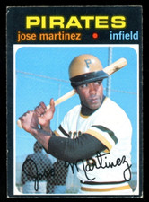 1971 TOPPS OPC O PEE CHEE MLB BASEBALL #712 JOSE MARTINEZ EX+ Pittsburgh Pirates
