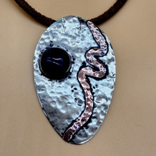 Vintage Hand Crafted Silver metal with Copper, Beautifully Designed Necklace.