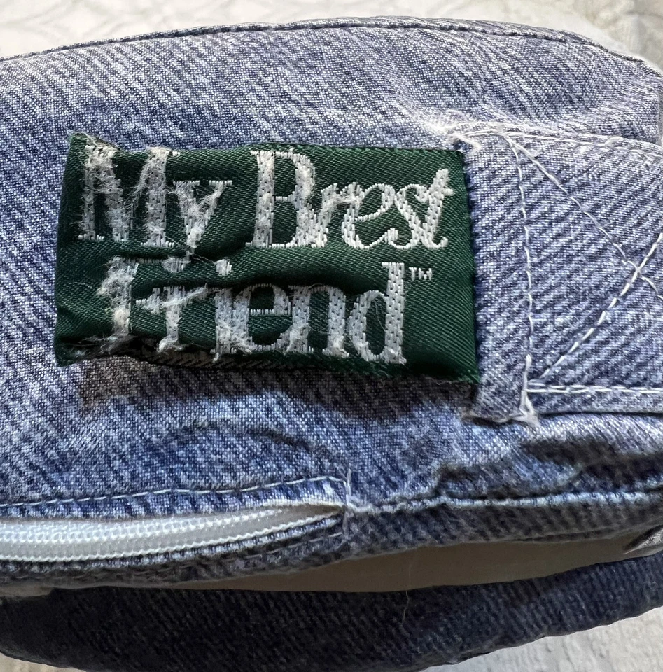Vtg 1998 My Brest Friend® Original Nursing Pillow w/Blue “Jean” Chambray Cover - Image 2 of 4