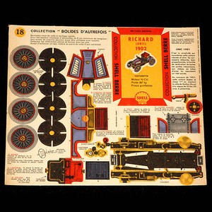 TACOT SHELL BERRE CARTON BERLIET VICTORIA 1910 MAQUETTE BOLIDES D/'AUTREFOIS 27