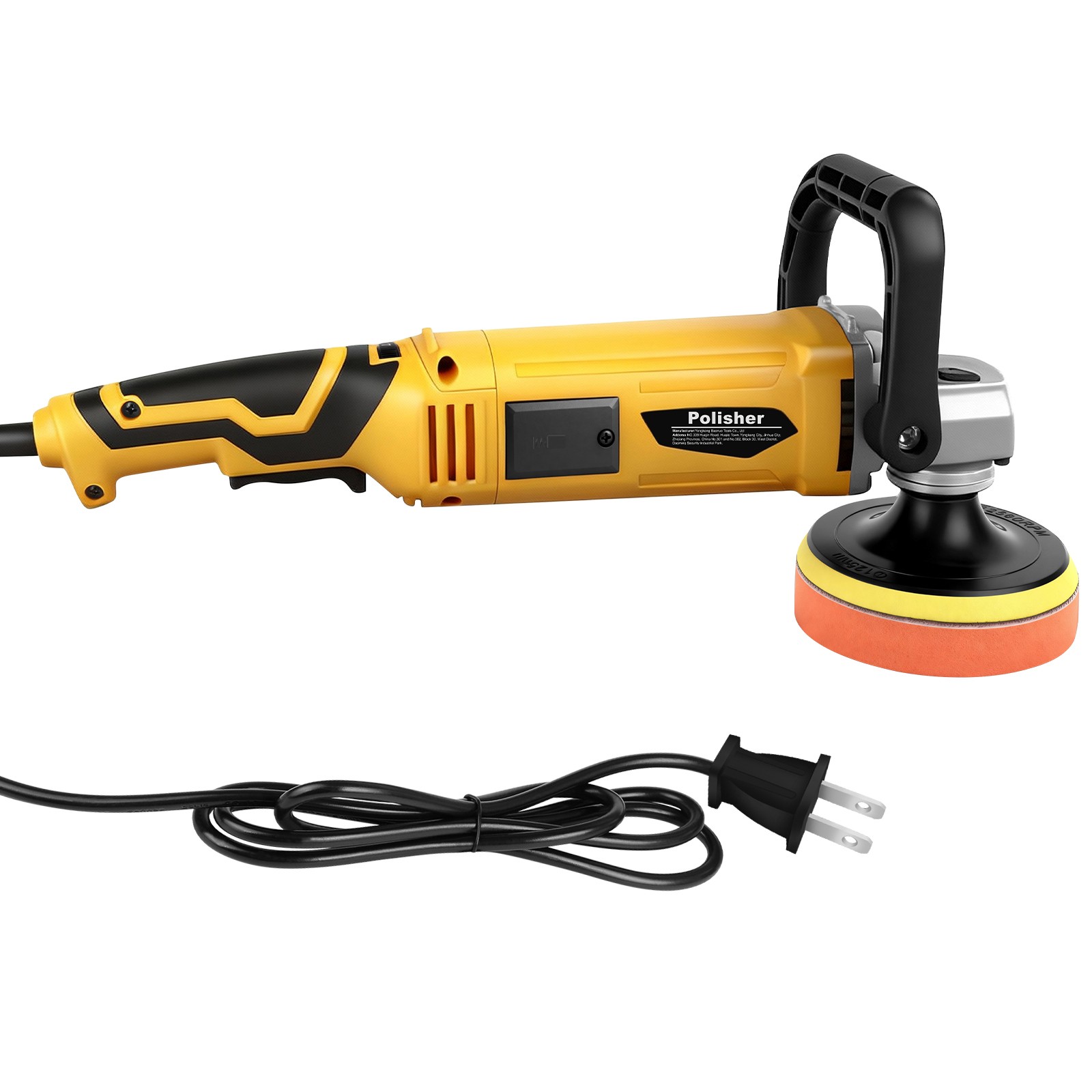 Electric Car Polisher Buffer Sander Waxer Kit Variable 7-Speed 7" 2000W W/ Pads - Thumbnail 13