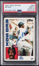 1984 TOPPS TIFFANY #550 JIM RICE PSA 9 AUTO 10