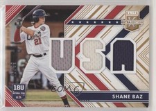 2018 Panini Elite Extra Edition USA Materials Gold 76/99 Shane Baz #USAM-SB uk2