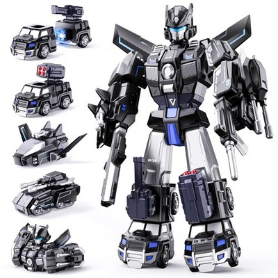 Transform Toy Robot 5-in-1 Magnetic DIY Assembly Boys Girls Kids Gift 4-6