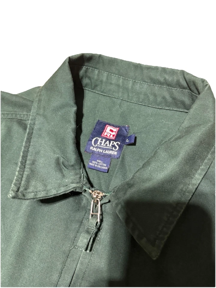 Chaqueta de bombardero de trabajo vintage para hombre Polo Ralph Lauren Chaps Detroit con cremallera talla L Foto 4 de 4